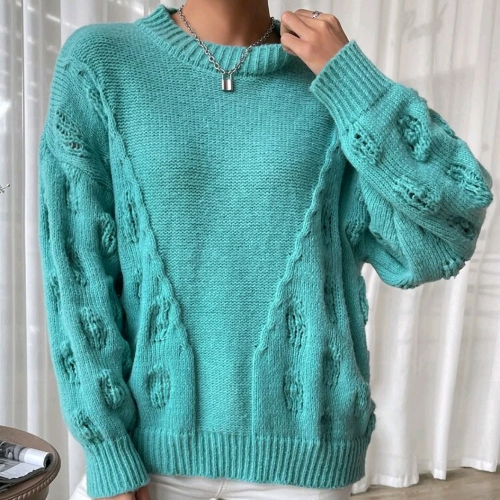 New Shein green sweater, size M/L